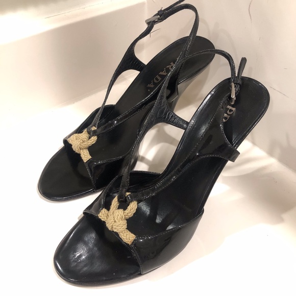 Prada Patent Leather Pumps with Rope Detail - Picture 2 of 3